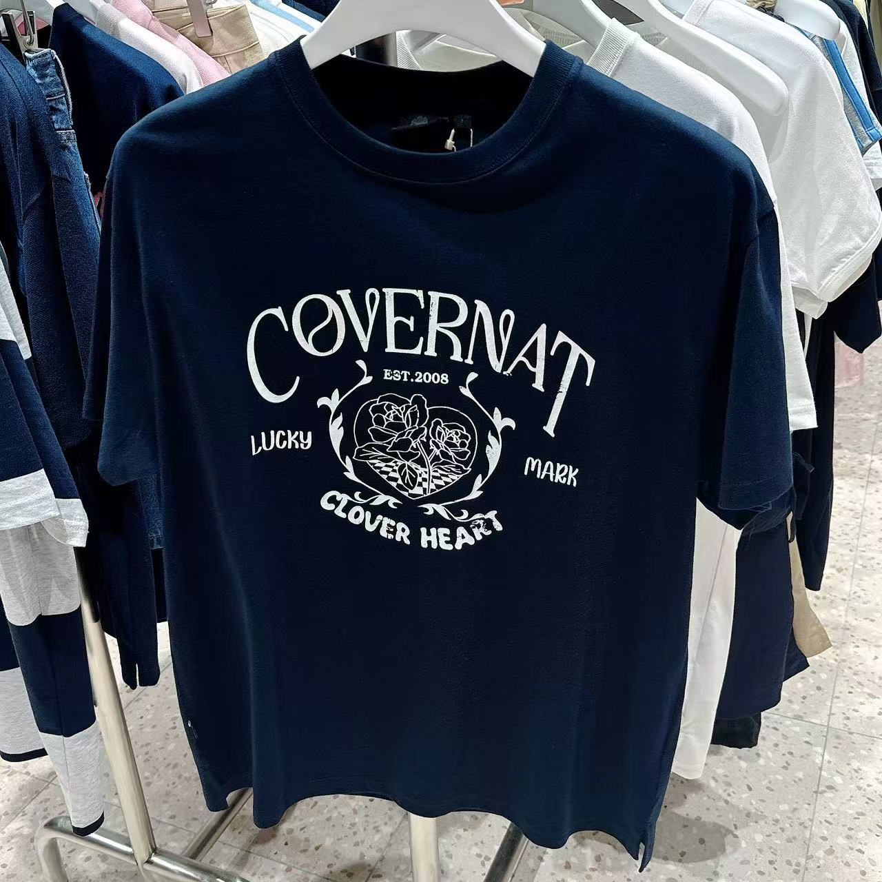 韓國 Covernat Women's Overfit Vintage Graphic T-Shirt【CO049】