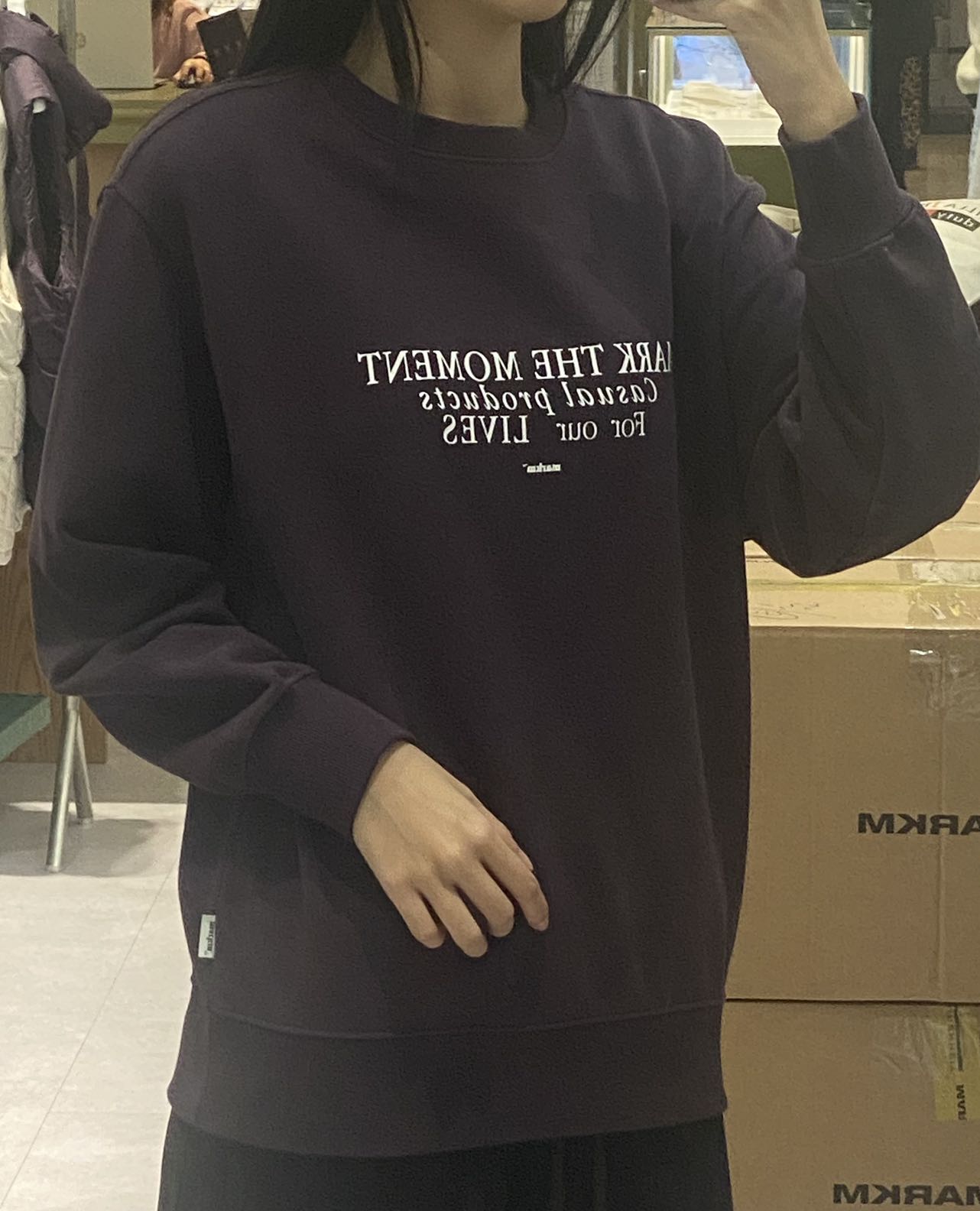 韓國 Markm SLOGAN PRINTING SWEATSHIRT【MA045】