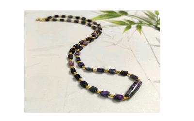 櫻花粉天珠項鍊 (訂金$500，總售價為 $3,028)【SE885】