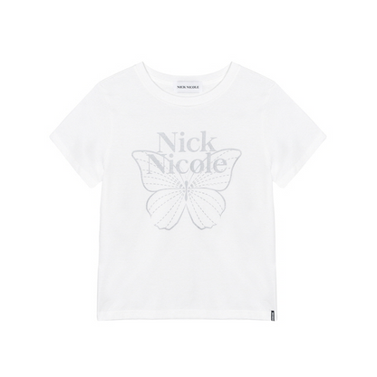 韓國 Nick Nicole BUTTERFLY NICOLE LABEL SLIM TOP (中長款) 【NN140】