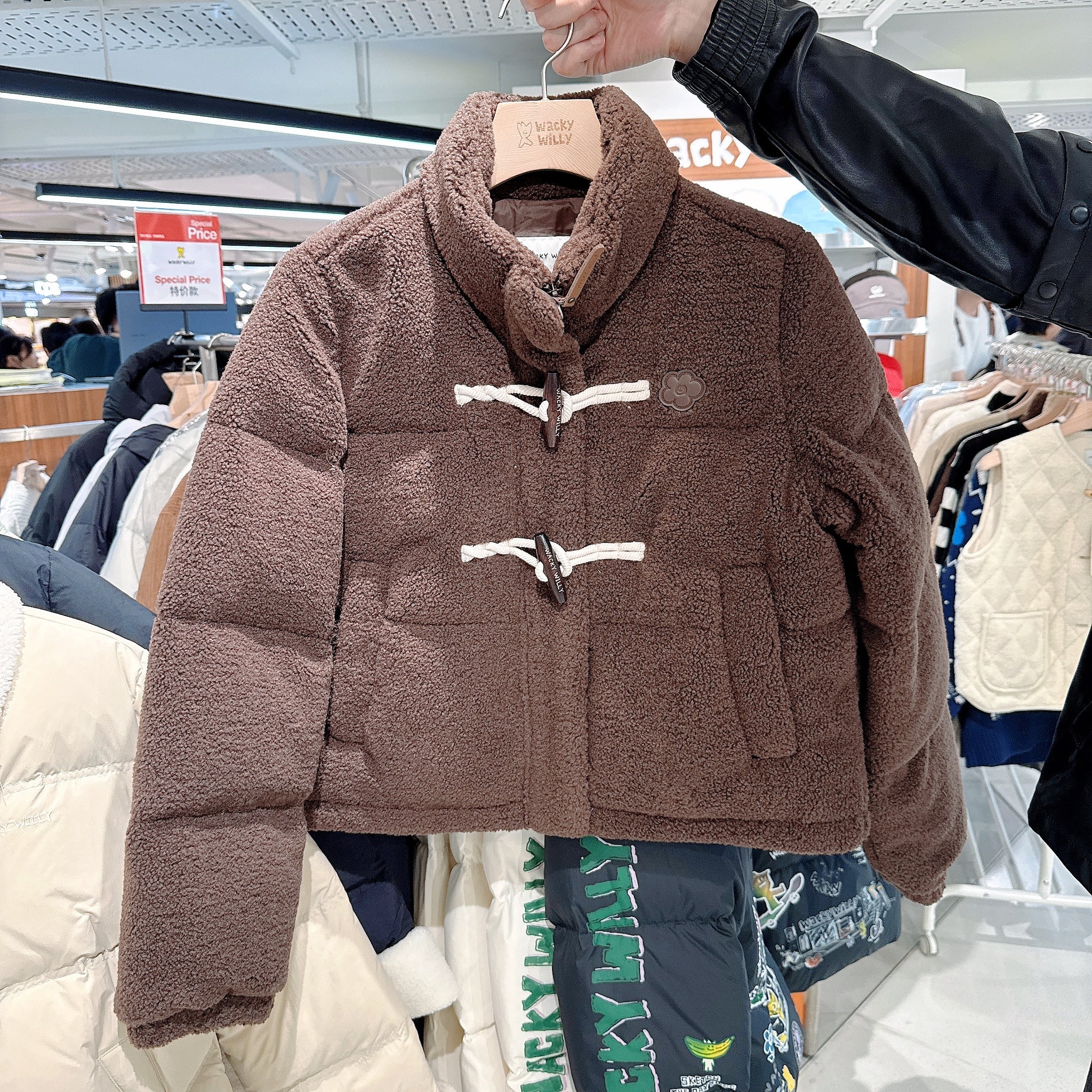 韓國 Wacky Willy Women's Fleece Toggle Short Down【WW112】