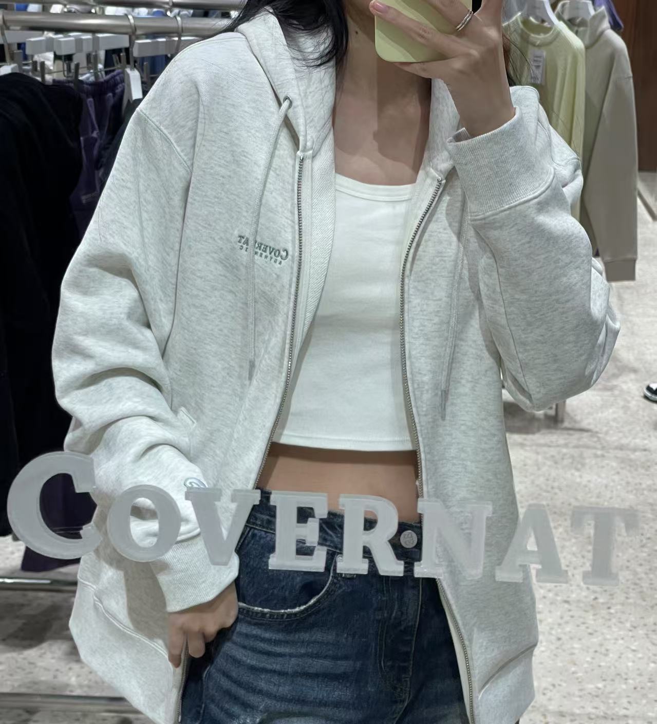 韓國 Covernat Small Authentic Hoodie Zip Up【CO053】 - STT Mall HK 靚太網購