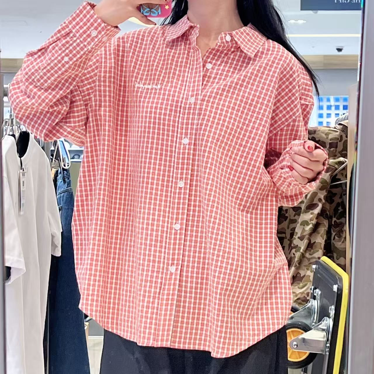 韓國 Mark Gonzales Sign Logo Check Shirt【MG265】