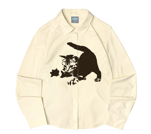 韓國 Video Jockey Big Kitty Shirt【VJ084】