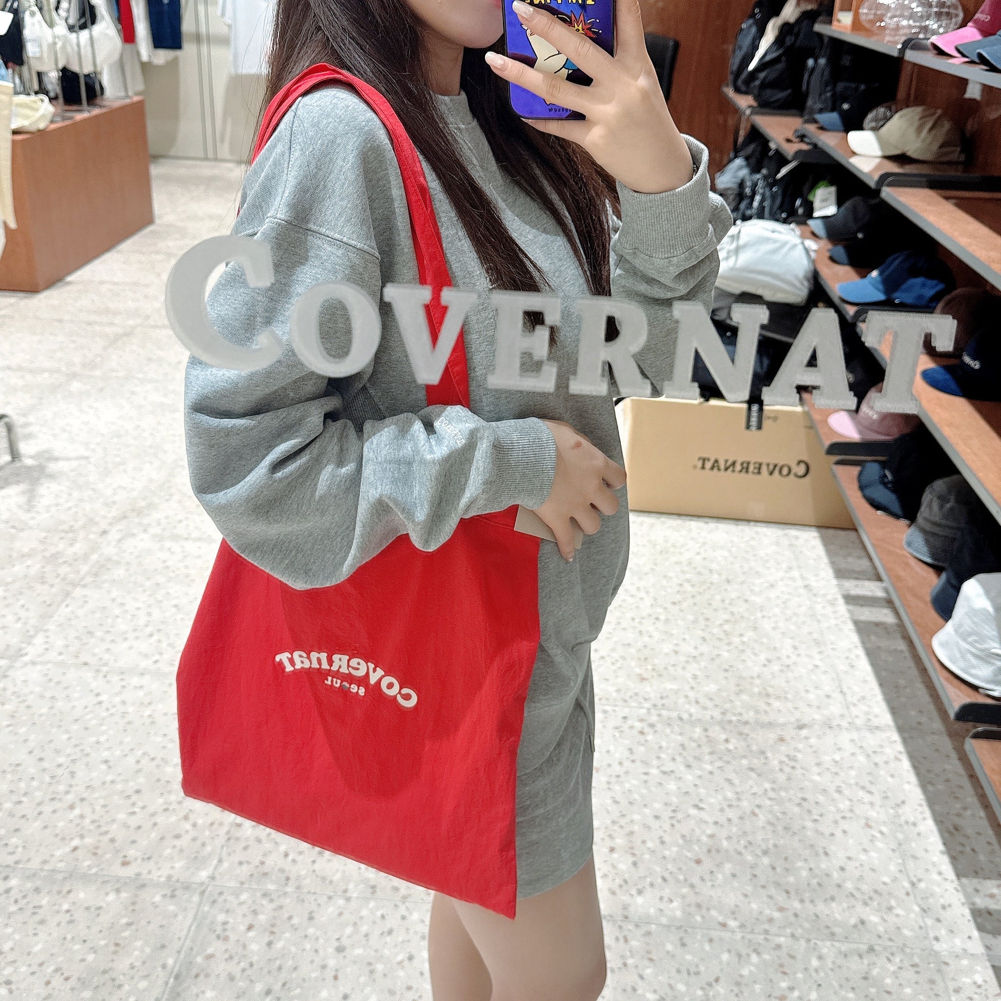 韓國 Covernat Clover Heart Cooper Logo Seoul Eco Bag【CO091】
