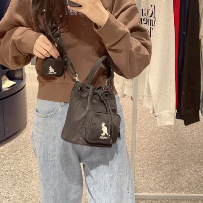 韓國 KANGOL Lucky Canvas Bucket Bag【KL006】