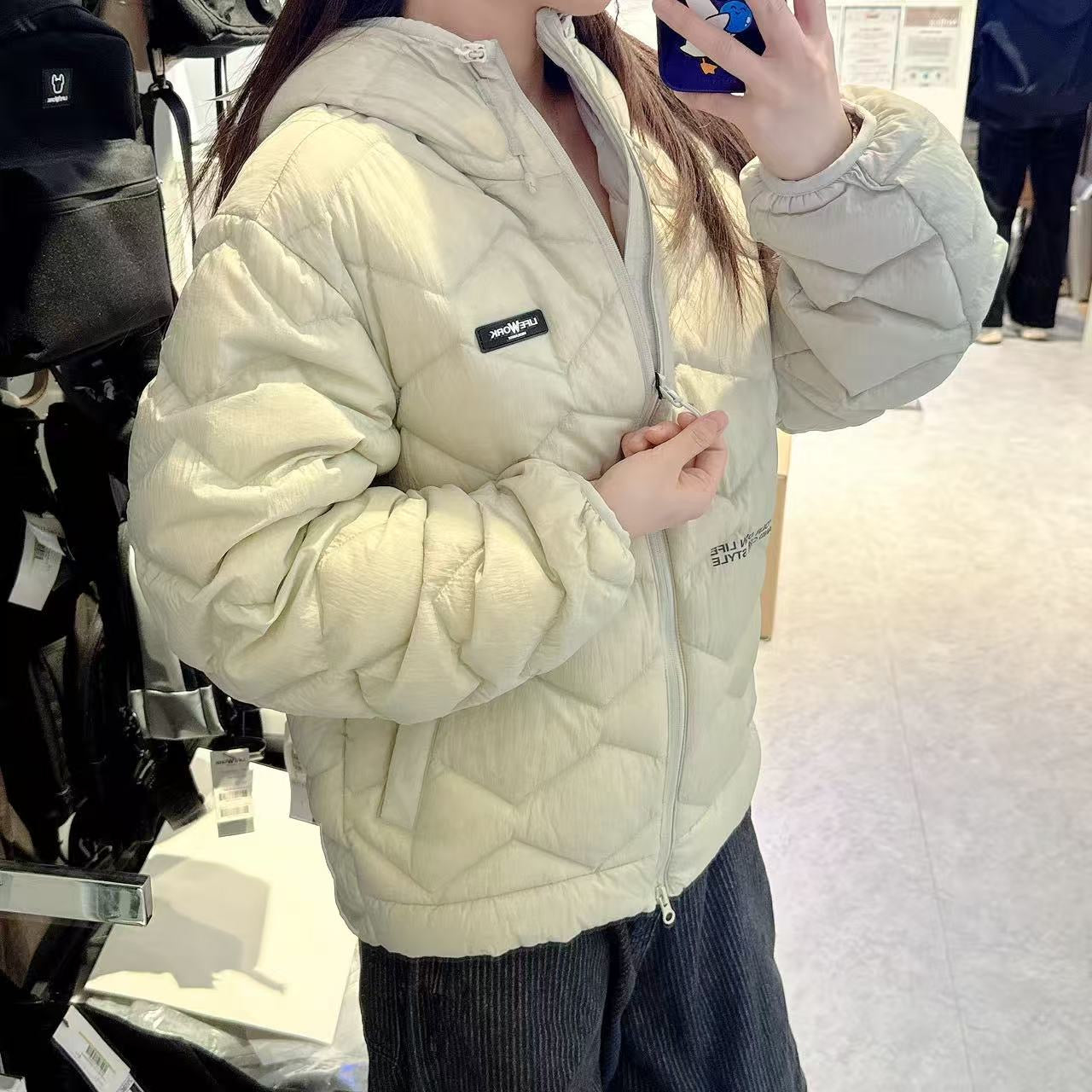 韓國 LifeWork Lite Rhombus Quilted Hooded Down Jumper (鴨絨)【LW020】