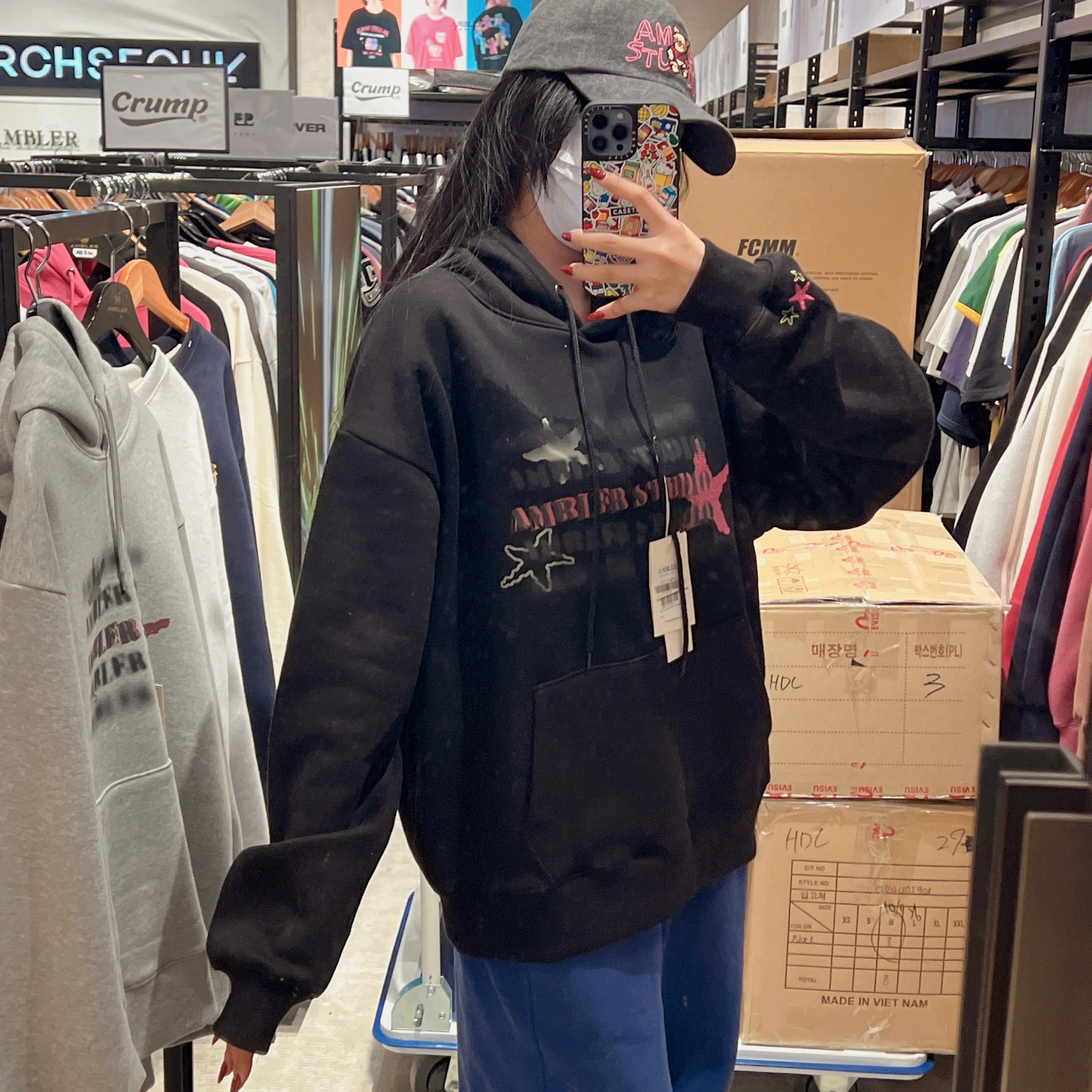 韓國 Ambler Three Star Embroidered Hoodie【AR063】 - STT Mall HK 靚太網購