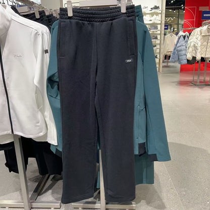 韓國 FILA Unisex Fleece Basic Straight Pants【FA043】