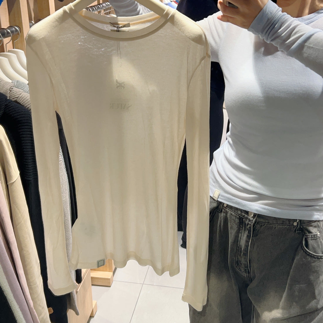 韓國 Satur (W) Slim Fit Layered Long Sleeve【SR140】