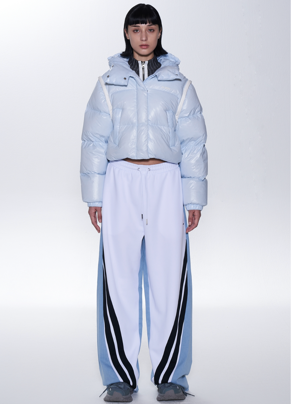 韓國 Nerdy Women's Detachable Sleeve Glossy Down Jacket (鴨絨)【NY011】