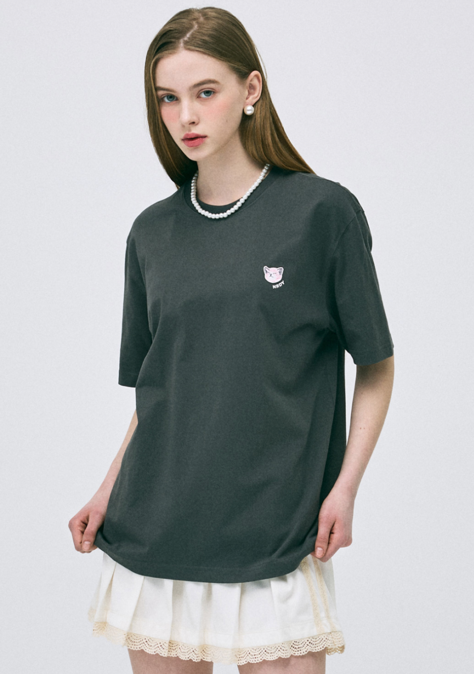 韓國 Nerdy Sleeping Cat Wappen S/S T-Shirt【NY026】