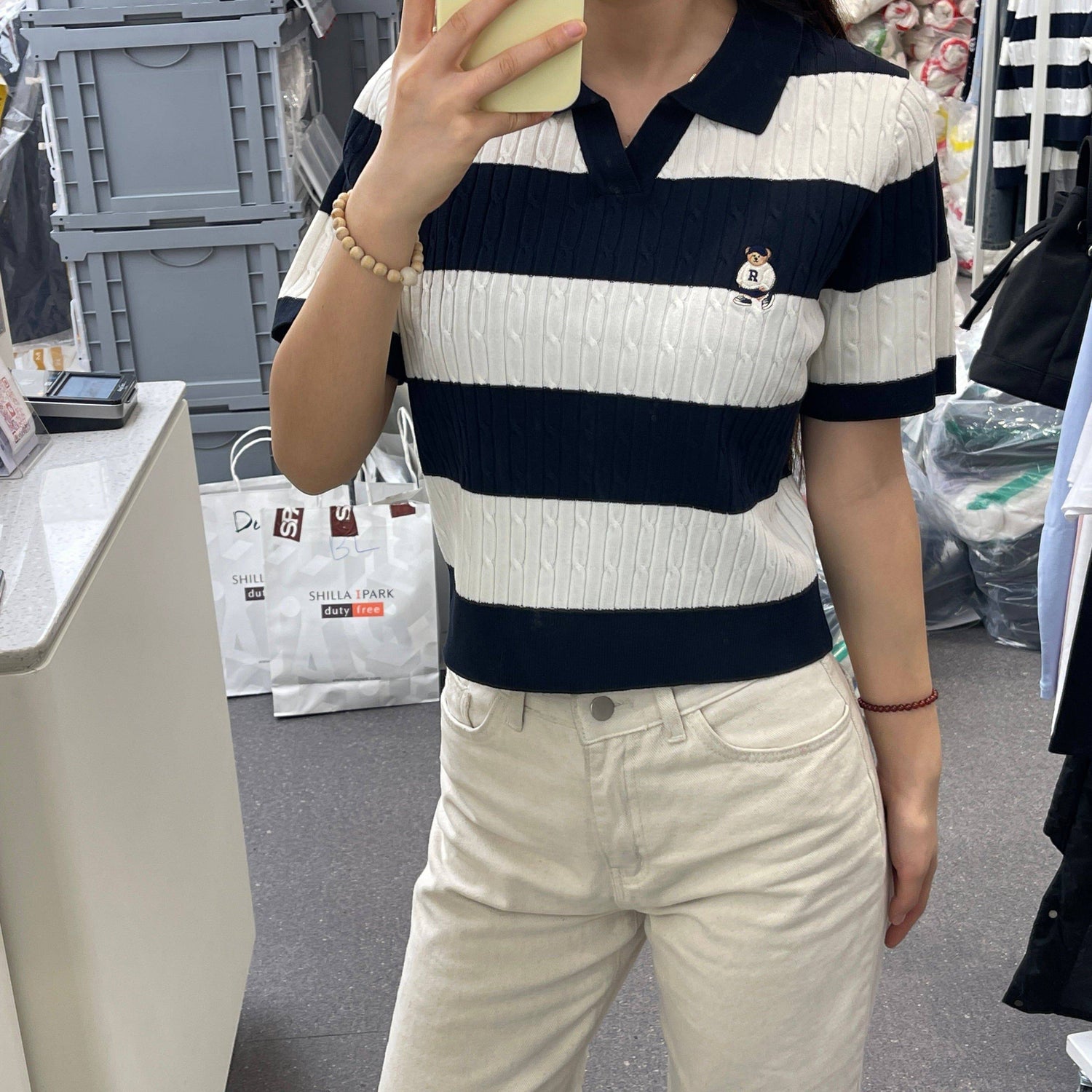 韓國 SPAO Cable Half-open Half-sleeve Knit【SP031】 - STT Mall HK 靚太網購