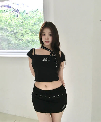 韓國 Mucent Neoloop Open Back Crop Top【MU029】