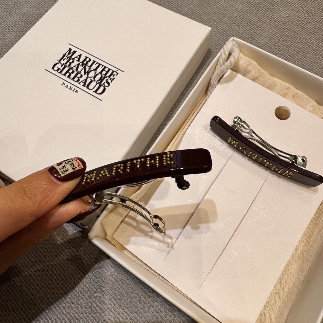 韓國 Marithe Francois Girbaud Regular Logo Metal Ball Hair Pin 2Pack【MF710】