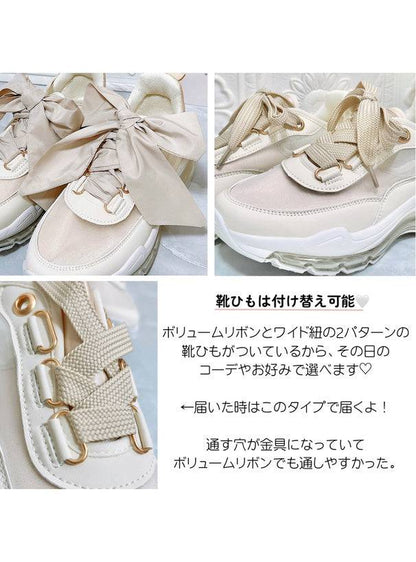日本直送 大蝴蝶結  2way 鞋帶波鞋 / 兩色入 - STT Mall HK 靚太網購