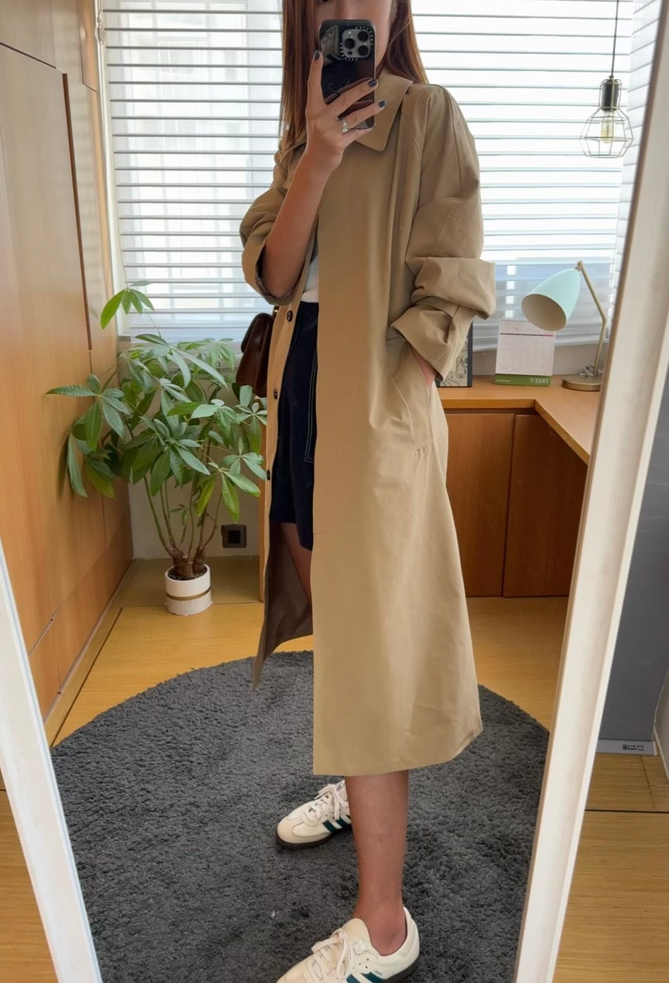 韓國直送 - Classic Chic Long Trench Coat