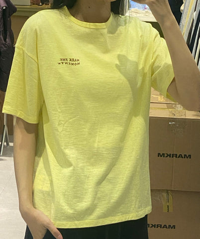 韓國 Markm WAVE SLOGAN GRAPHIC SLUB T-SHIRT【MA055】 - STT Mall HK 靚太網購