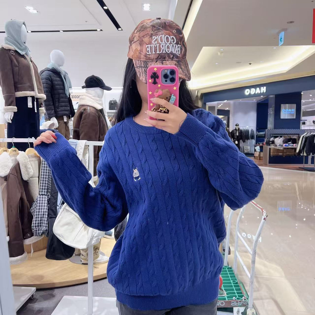 韓國 SPAO Woody Cable Round Neck Sweater【SP299】