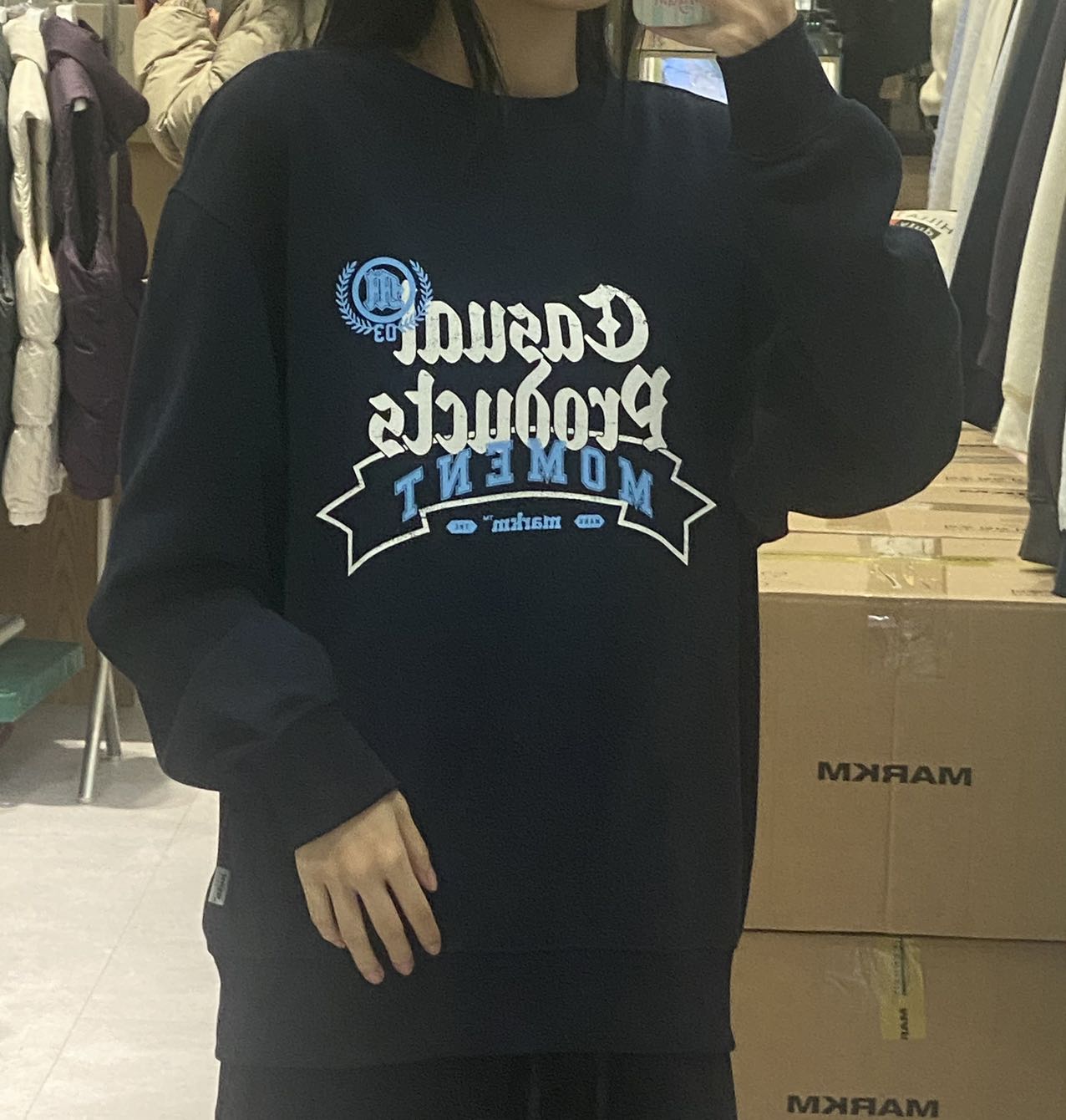 韓國 Markm MOMENT PRINTING SWEATSHIRT【MA044】 - STT Mall HK 靚太網購