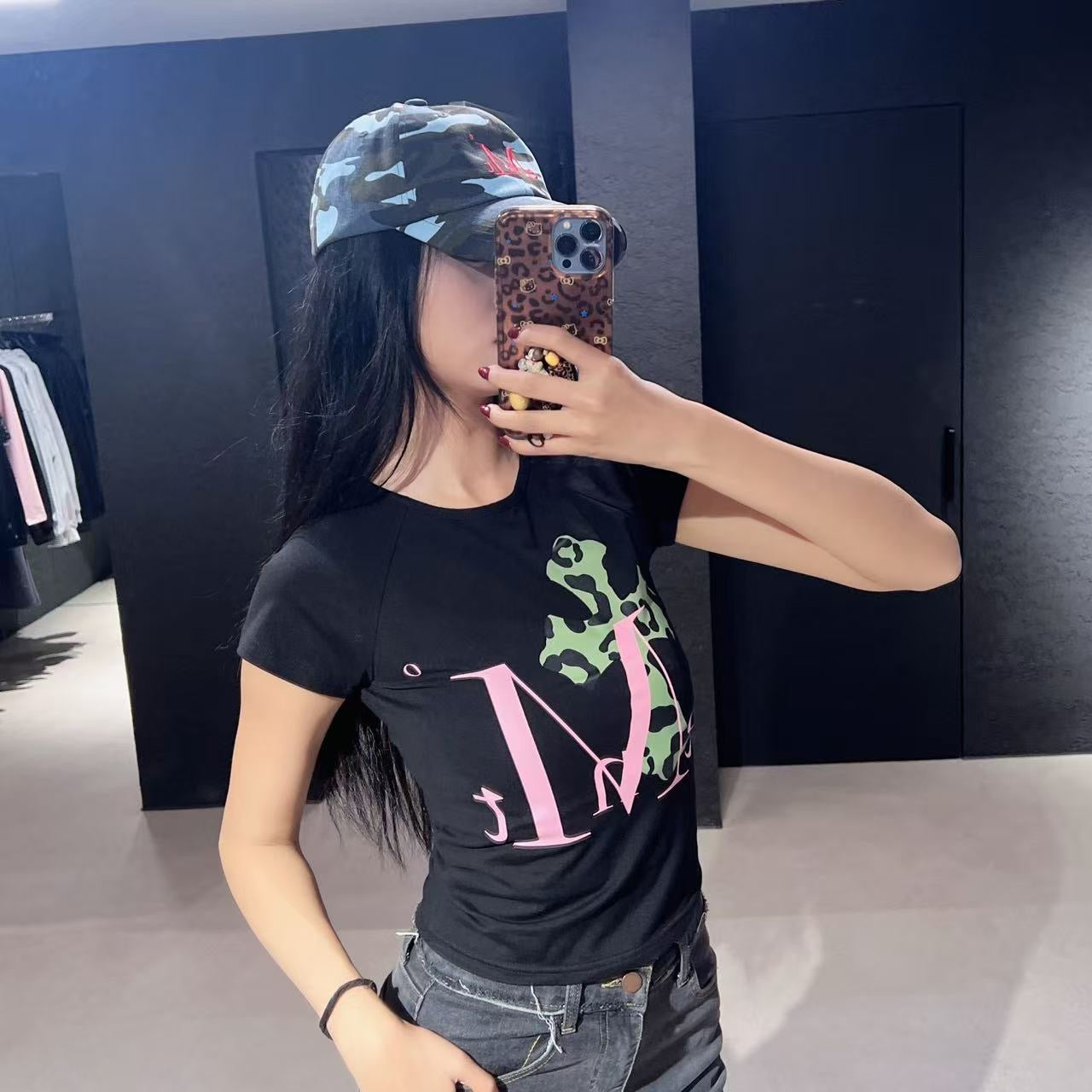 韓國 Mucent Sahara Camo Cross Raglan Slim Fit Half T-Shirt【MU136】