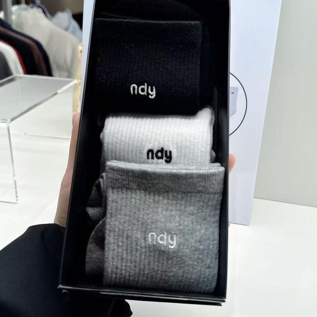 韓國 Nerdy Small Logo Socks 3 Pack【NY076】