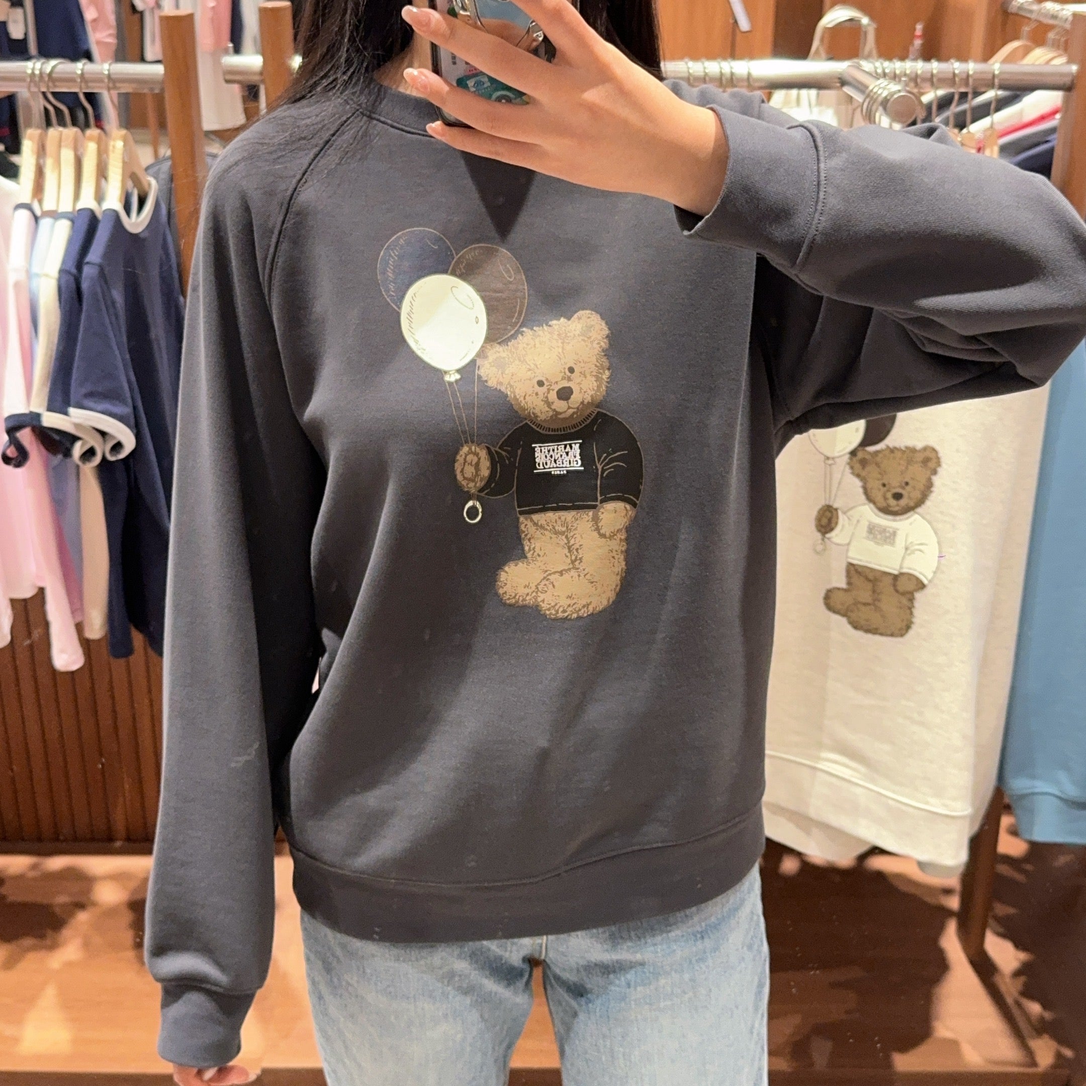 韓國 Marithe Francois Girbaud BALLOON DOODLE BEAR SWEATSHIRT【MF321】