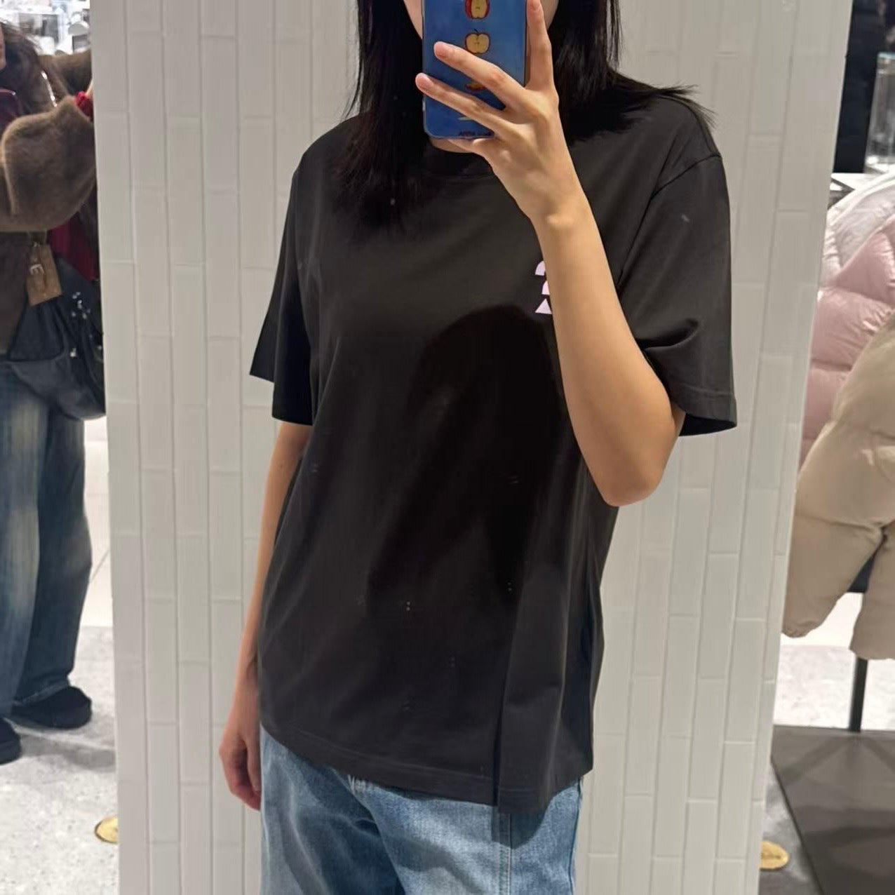 韓國 Guess Uni Semi Over Back Print Short Sleeve T-Shirt【GU002】