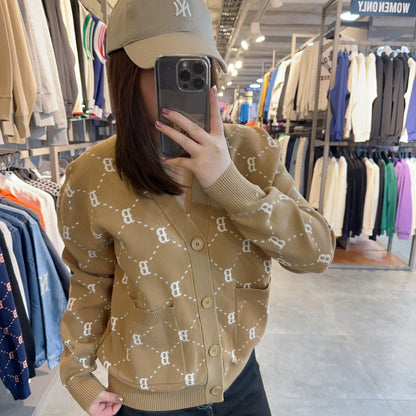 韓國 MLB Diamond Monogram Full-Panel Cardigan【MB174】