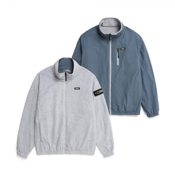 韓國 National Geographic High Neck Micro Fleece Two-Color Reversible Zip-Up【NG363】