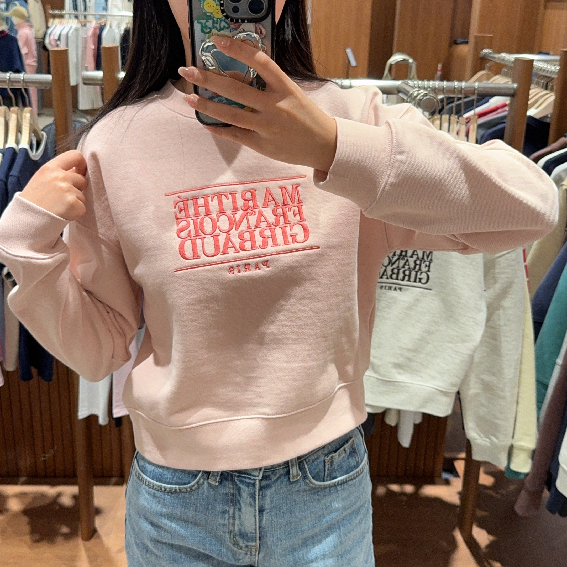 韓國 Marithe Francois Girbaud W CLASSIC LOGO CROP SWEATSHIRT【MF323】