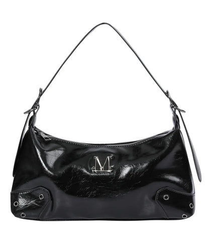 韓國 Mucent Barb Metal Logo 2-Way Eyelet Crossbody Bag【MU092】