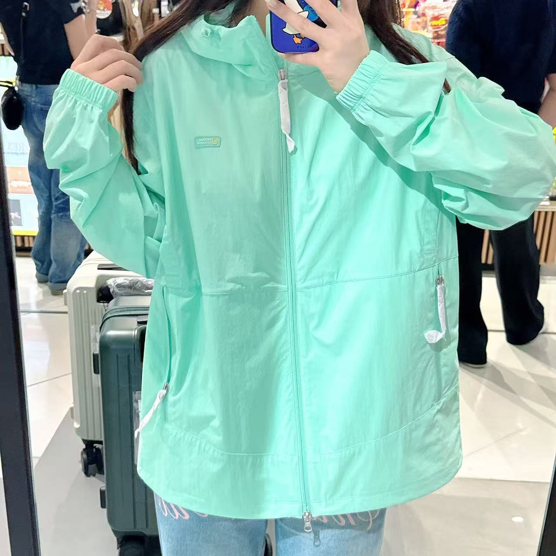 韓國 National Geographic 男女同款 ADELIE 輕量平織連帽外套【NG034】