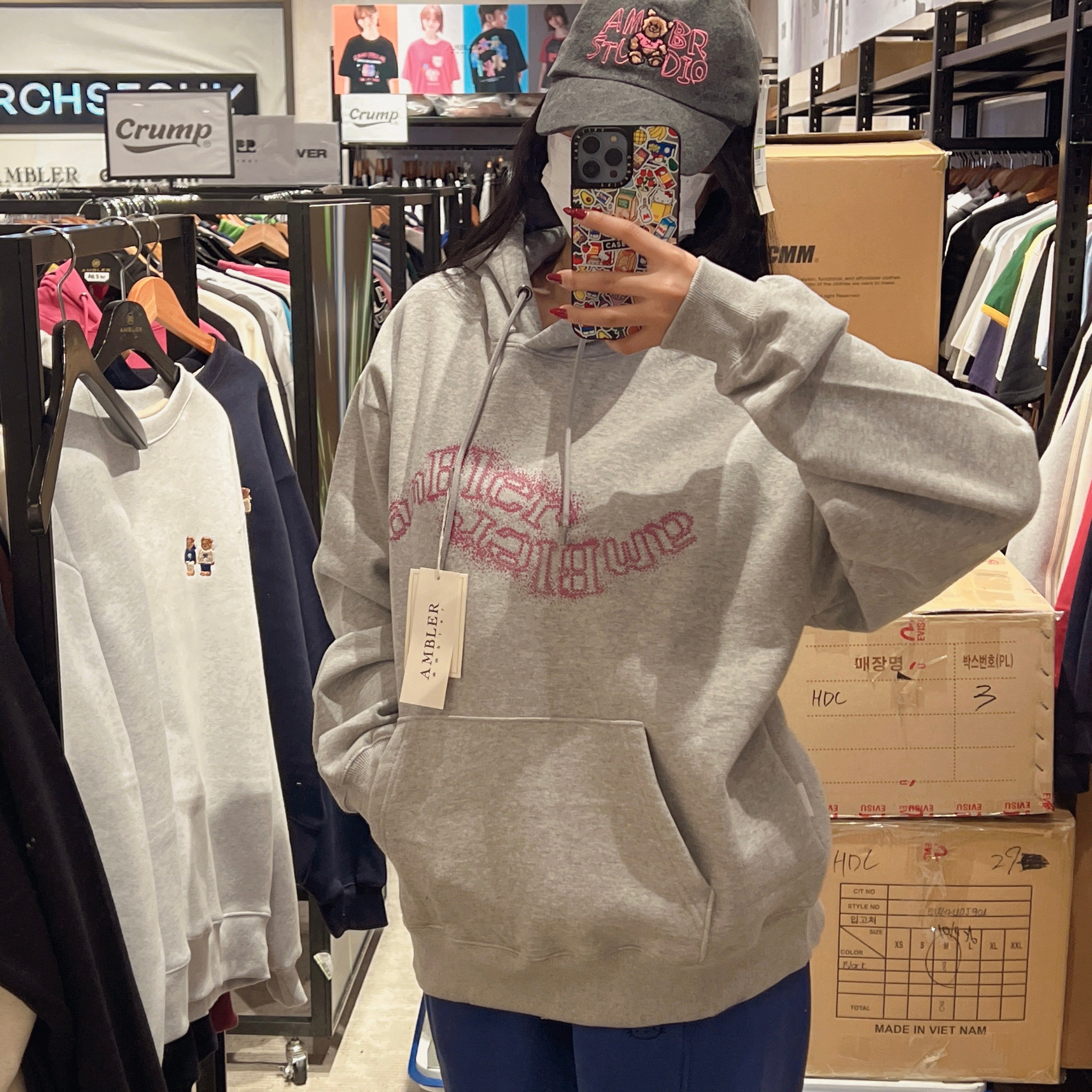 韓國 Ambler Amblerrr Unisex Embroidered Hoodie【AR067】 - STT Mall HK 靚太網購