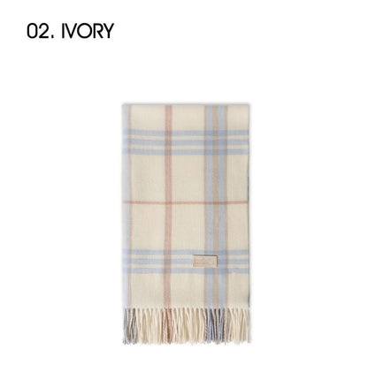 韓國 Mardi Mercredi Les Cadeaux Wool Muffler Check【MM179】