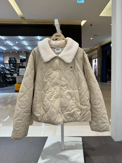 韓國 SPAO Detachable Collar Lightweight Quilted Jacket【SP240】