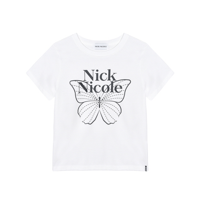 韓國 Nick Nicole BUTTERFLY NICOLE LABEL SLIM TOP (中長款) 【NN140】