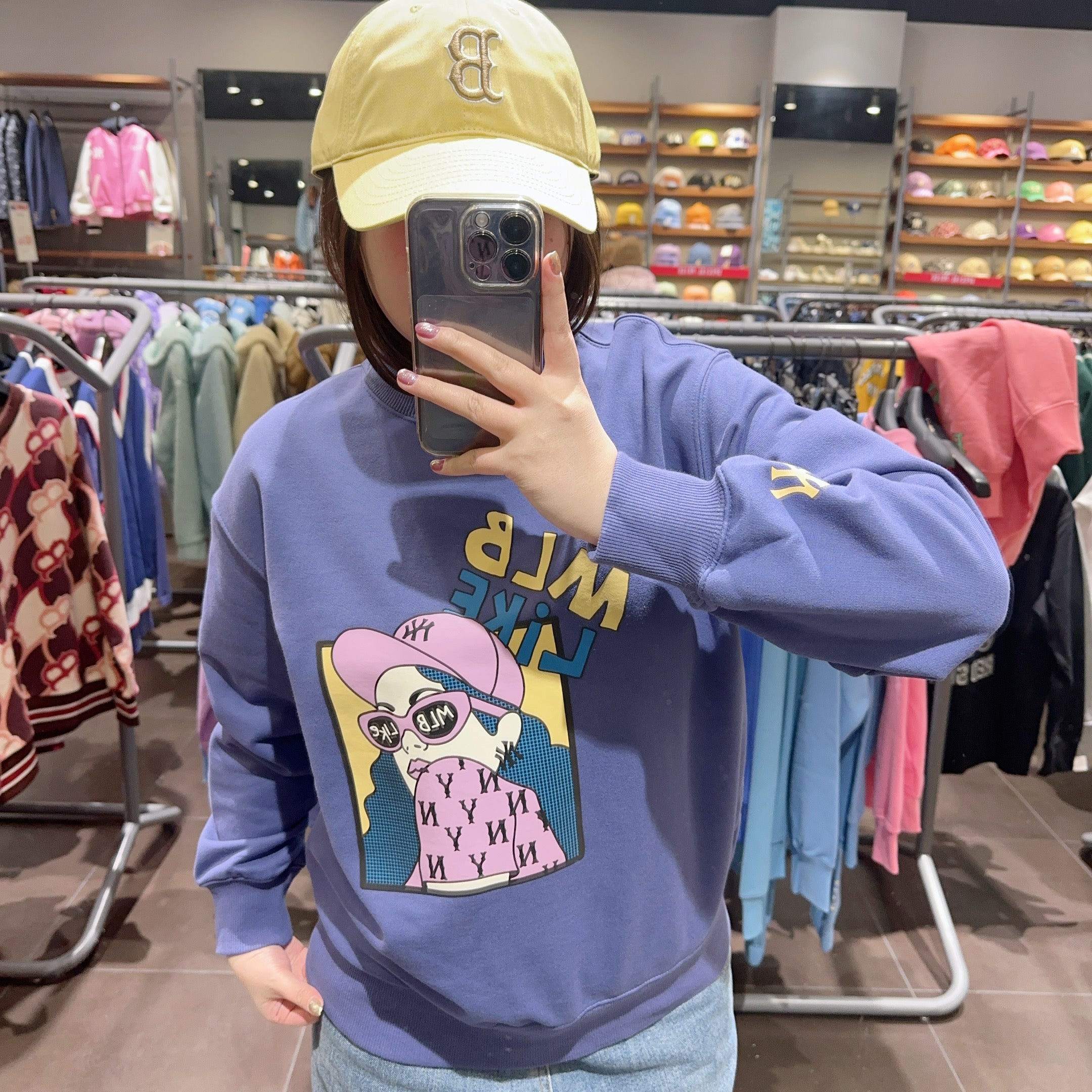 韓國 MLB LIKE CARTOON OVERFIT SWEATSHIRT【MB149】