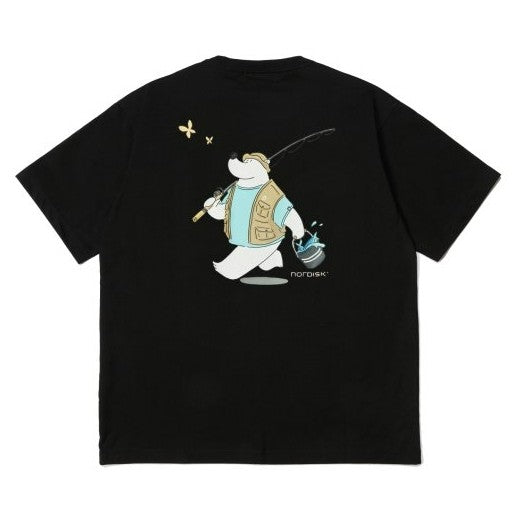 韓國 Nordisk Fishing Cartoon Polar Bear Back Short Sleeve T-Shirt【NK003】