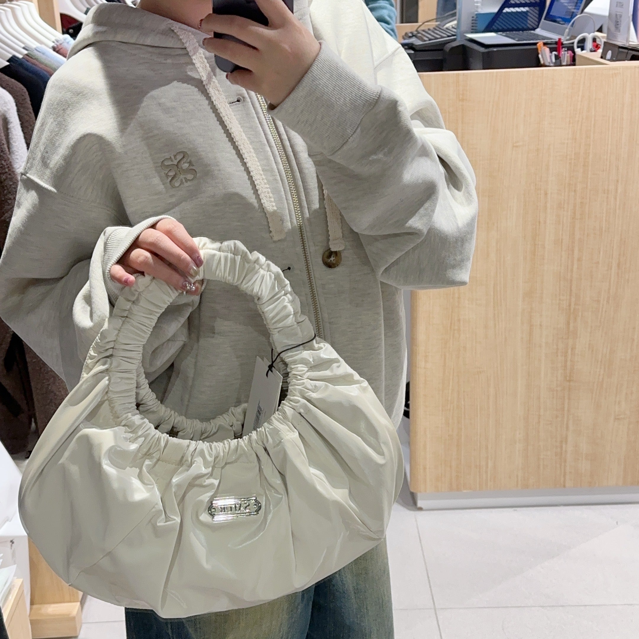 韓國 Satur Scrunchie Medium Shoulder Bag【SR033】