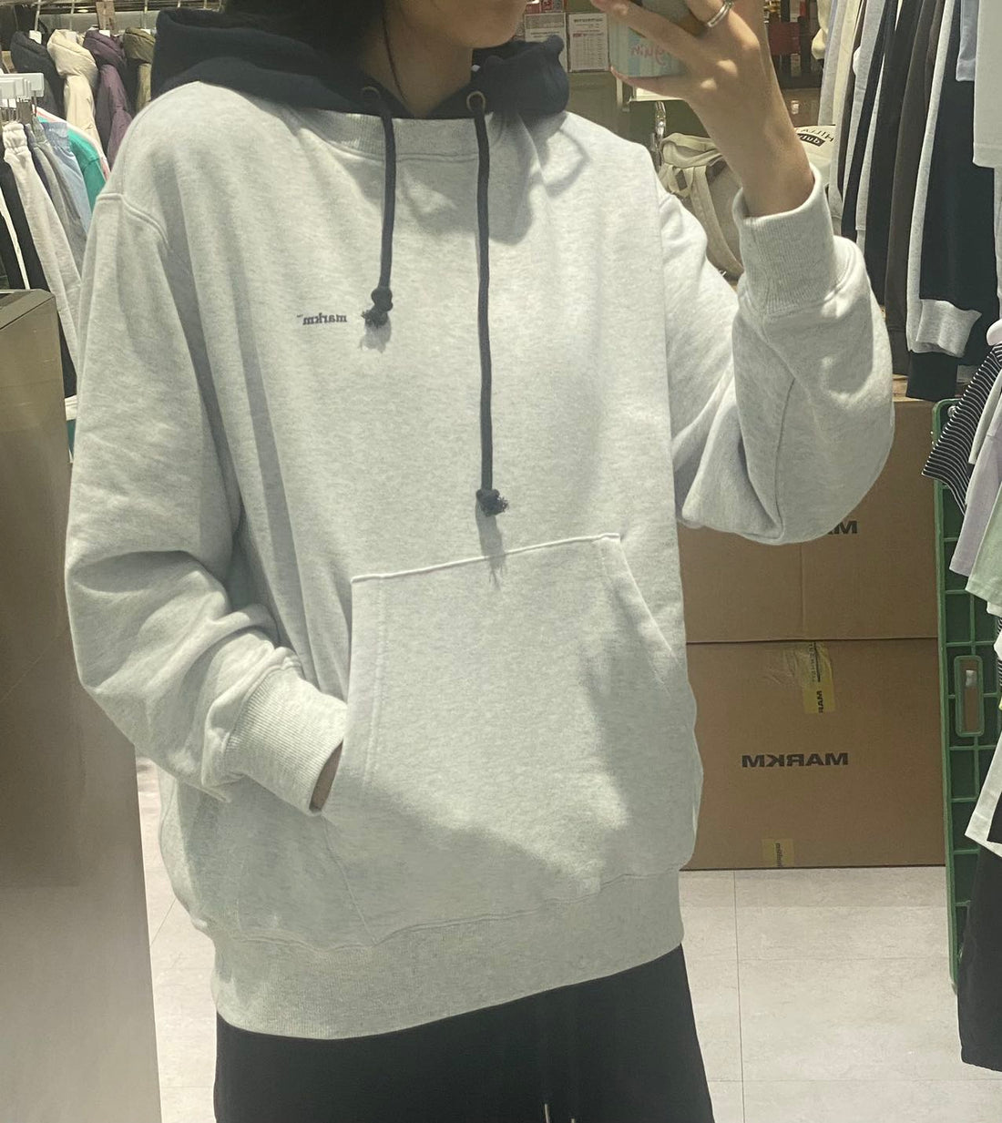 韓國 Markm BASIC LOGO LAYERED HOODIE【MA046】