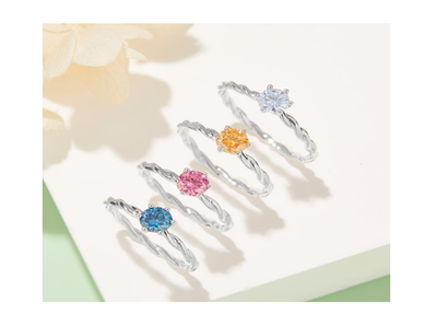 莫桑鑽 S925銀藤蔓戒指0.5ct (有證書)【SM1074】