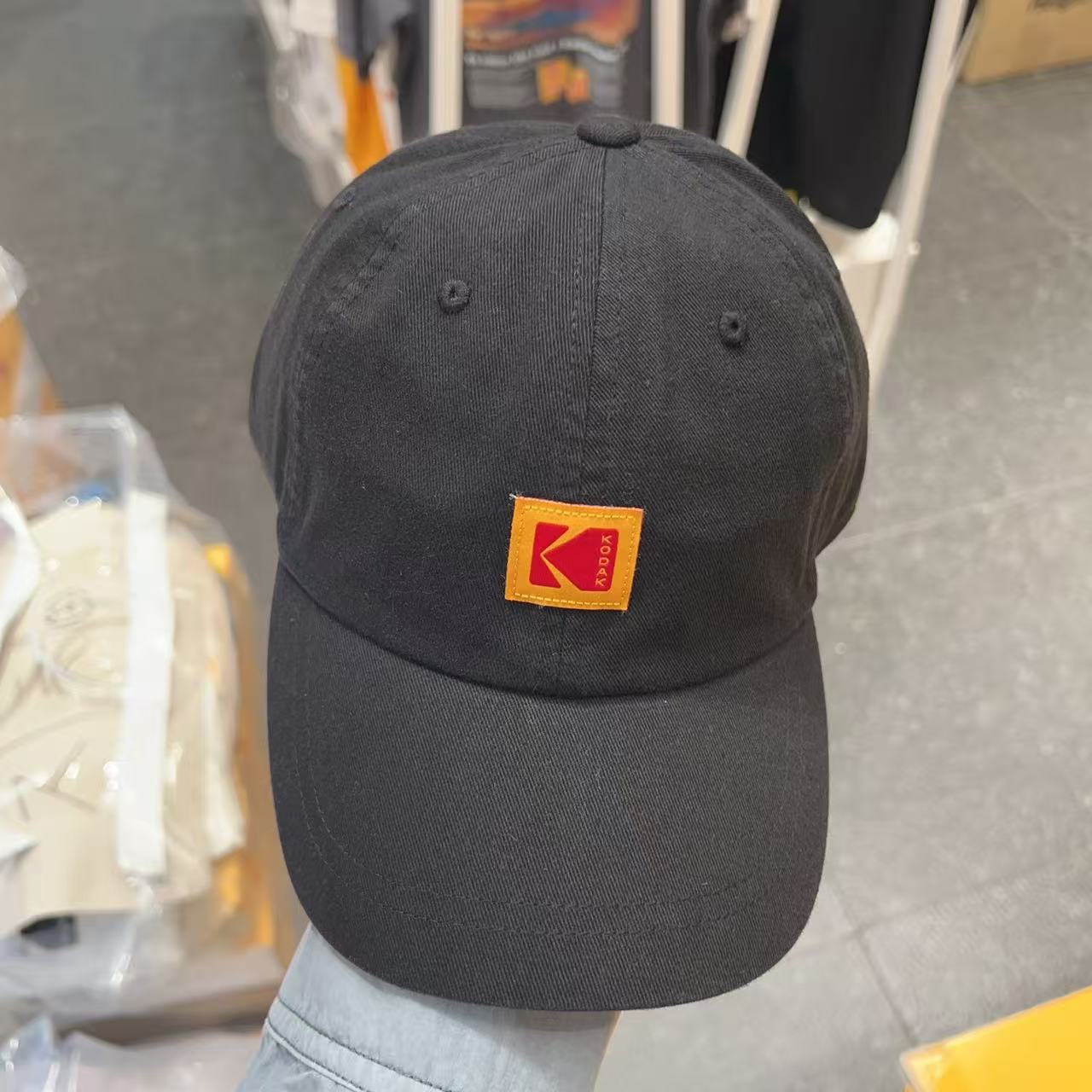 韓國 Kodak Relaxed Fit Square Logo Ball Cap【KK030】