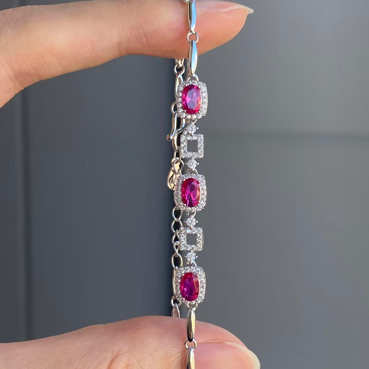 日本直送 戴妃款紅寶石手鍊【JS372】