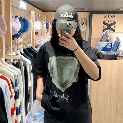 韓國 Satur Saturday Retro Mood Graphic T-Shirt【SR101】