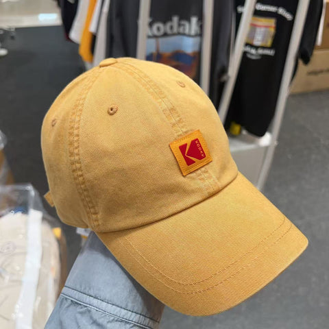 韓國 Kodak Relaxed Fit Square Logo Ball Cap【KK030】