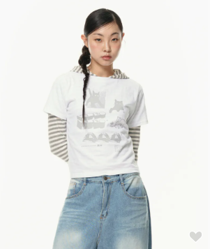 韓國 Video Jockey Hipster T-shirt【VJ029】