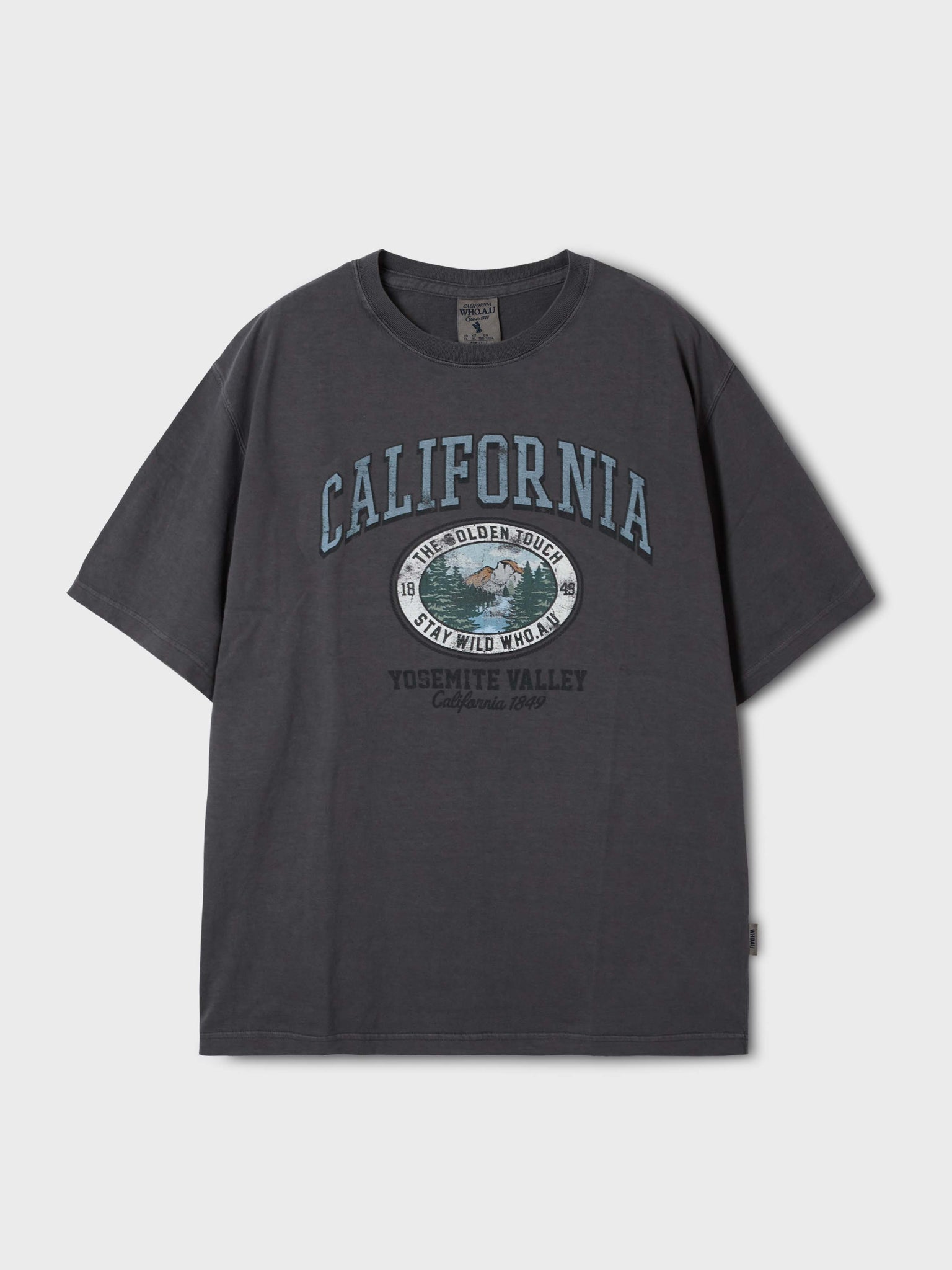 韓國 WhoAU California Dyed Graphic T-shirt【WA143】