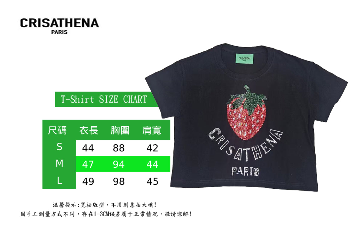 Crisathena Glam Strawberry T-shirt【SM206】