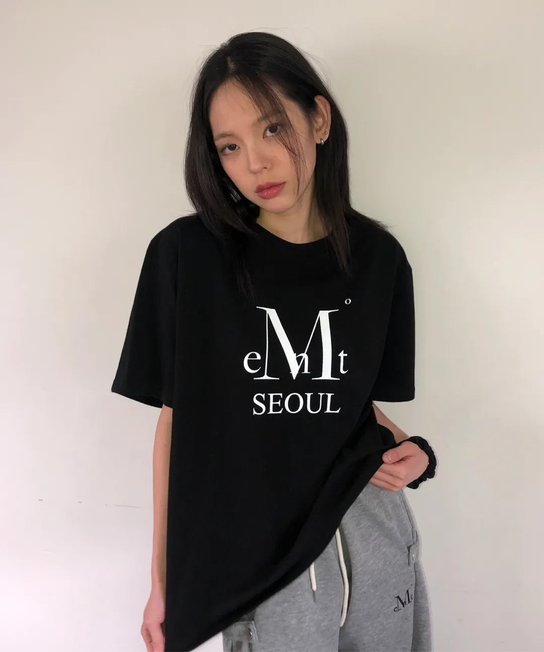 韓國 Mucent Seoul Signature Logo Half T-Shirt【MU036】